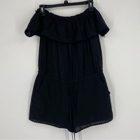 Loft Women’s Off The Shoulder Black Romper size S - Picture 1 of 3